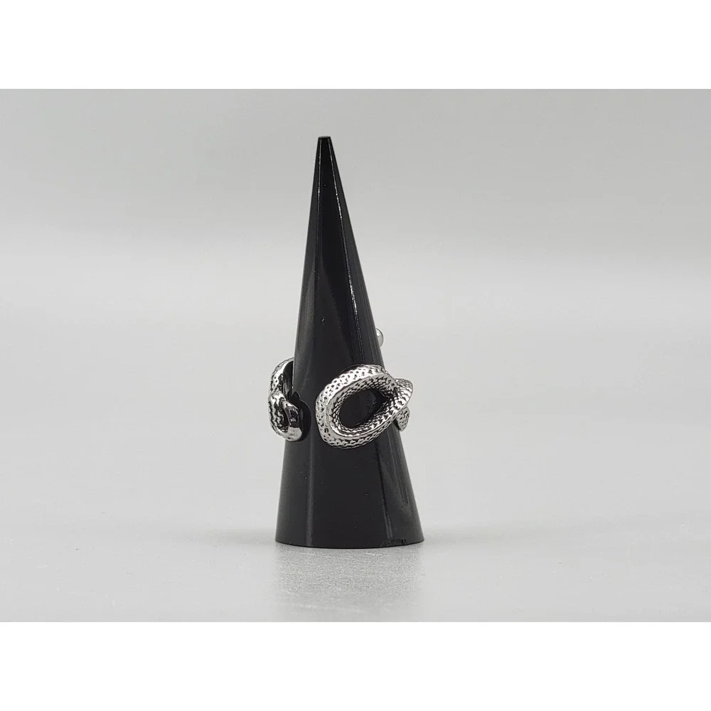 Adjustable Silver Snake Wrap Ring Statement Biker Punk Gothic Women's‎ Jewelry